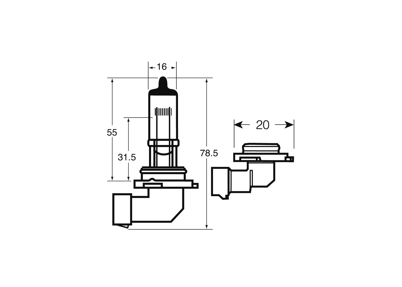 Ring | R710 | 12V 42W H10 PY20d Halogen Headlamp