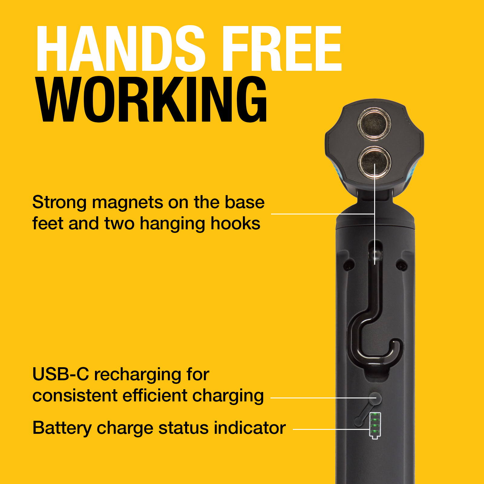 Lampe d'inspection LED Magflex Utility RING - Feu Vert