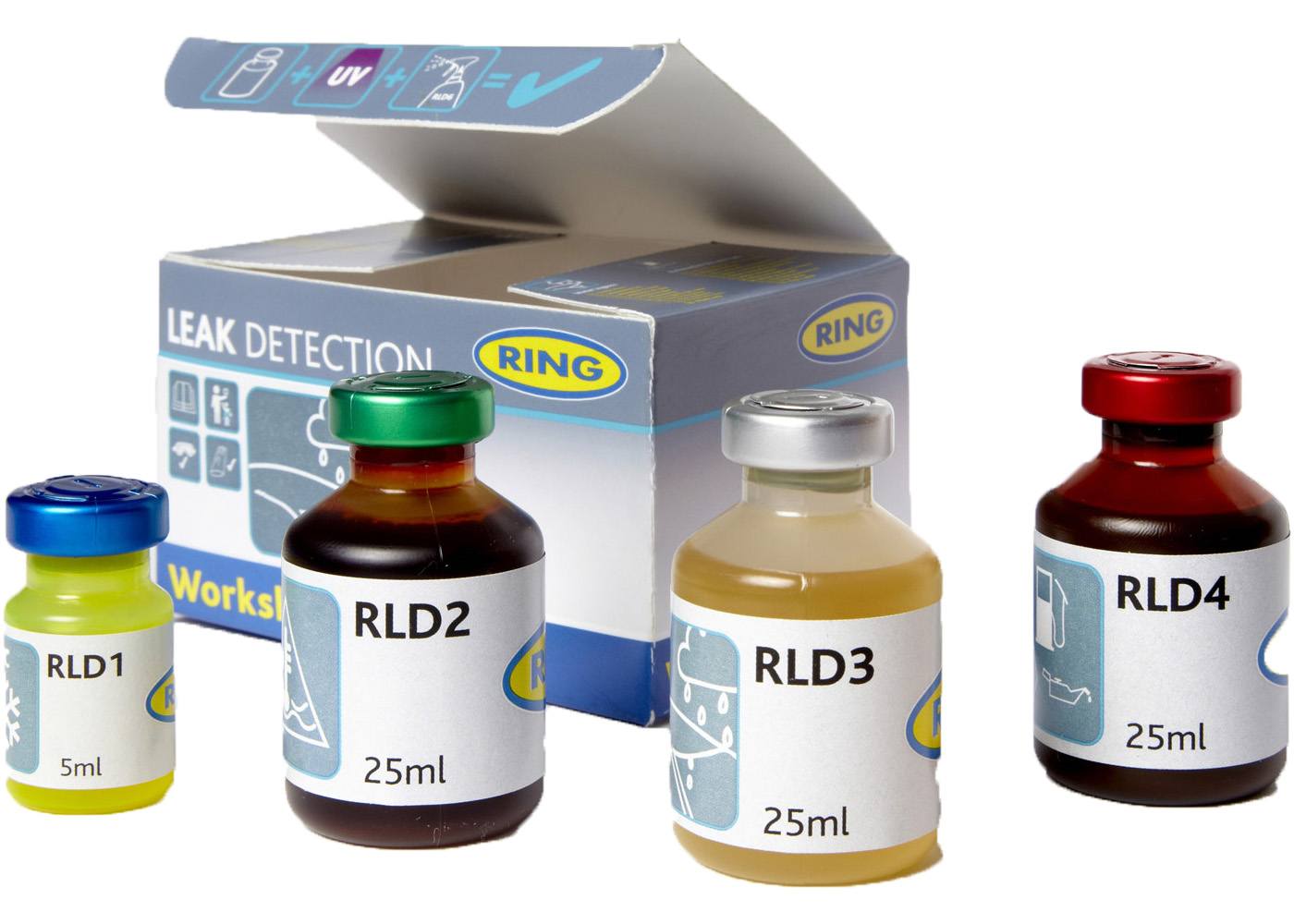 Leak Detection UV Dye For Fuel Oil Petrol Diesel Fluid Leak Ring RLD4 6  PACK